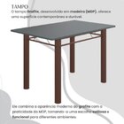 Conjunto Sala De Jantar Bahia Mesa Tubo 140x75cm Tampo Madeir