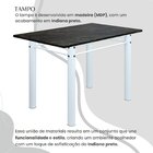 Conjunto Sala De Jantar Bahia Mesa Tubo 140x75cm Tampo Madeir