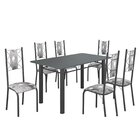 Conjunto Sala De Jantar Bahia Mesa Tubo 140x75cm Tampo Madeir