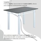 Conjunto Sala De Jantar Bahia Mesa Tubo 140x75cm Tampo Madeir