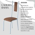 Conjunto Sala De Jantar Bahia Mesa Tubo 140x75cm Tampo Madeir
