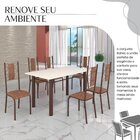 Conjunto Sala De Jantar Bahia Mesa Tubo 140x75cm Tampo Madeir