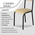 Conjunto Sala De Jantar Bahia Mesa Tubo 140x75cm Tampo Pedra