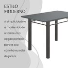 Conjunto Sala De Jantar Bahia Mesa Tubo 140x75cm Tampo Pedra