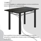Conjunto Sala De Jantar Bahia Mesa Tubo 140x75cm Tampo Pedra