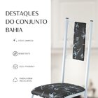 Conjunto Sala De Jantar Bahia Mesa Tubo 140x75cm Tampo Pedra