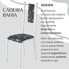 Conjunto Sala De Jantar Bahia Mesa Tubo 140x75cm Tampo Pedra