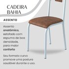 Conjunto Sala De Jantar Bahia Mesa Tubo 140x75cm Tampo Pedra