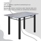 Conjunto Sala De Jantar Bahia Mesa Tubo 140x75cm Tampo Pedra