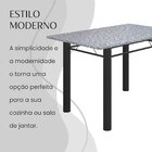 Conjunto Sala De Jantar Bahia Mesa Tubo 140x75cm Tampo Pedra