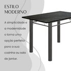 Conjunto Sala De Jantar Bahia Mesa Tubo 140x75cm Tampo Pedra