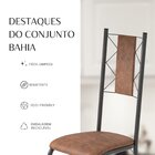 Conjunto Sala De Jantar Bahia Mesa Tubo 140x75cm Tampo Pedra