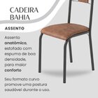 Conjunto Sala De Jantar Bahia Mesa Tubo 140x75cm Tampo Pedra