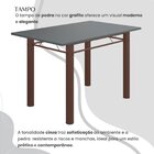 Conjunto Sala De Jantar Bahia Mesa Tubo 140x75cm Tampo Pedra