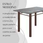 Conjunto Sala De Jantar Bahia Mesa Tubo 3" 120x75 Tampo Pedra