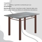 Conjunto Sala De Jantar Bahia Mesa Tubo 3" 140x75cm Tampo Ped