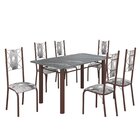 Conjunto Sala De Jantar Bahia Mesa Tubo 3" 140x75cm Tampo Ped