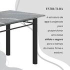 Conjunto Sala De Jantar Bahia Mesa Tubo 3" 140x75cm Tampo Ped