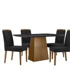Conjunto Sala De Jantar Barbara 1,35m E 4 Cadeiras Caroline Y