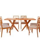 Conjunto Sala De Jantar Cacau 180cm Sem Vidro Com 6 Cadeiras