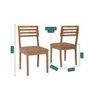 Conjunto Sala De Jantar Cacau Redonda 109cm Sem Vidro Com 4 C