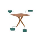 Conjunto Sala De Jantar Cacau Sem Vidro Com 4 Cadeiras Encant