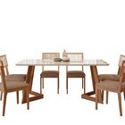 Conjunto Sala De Jantar Caju 180cm Com 6 Cadeiras Palmas Off