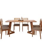 Conjunto Sala De Jantar Caju 180cm Sem Vidro Com 6 Cadeiras J