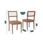 Conjunto Sala De Jantar Caju 210cm Sem Vidro Com 8 Cadeiras P