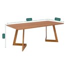 Conjunto Sala De Jantar Caju 210cm Sem Vidro Com 8 Cadeiras P