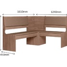 Conjunto Sala De Jantar Canto Alemão Afrodite Amêndoa 07c