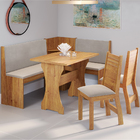 Conjunto Sala De Jantar Canto Alemão Arnis Com 2 Cadeiras Vel