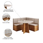 Conjunto Sala De Jantar Canto Alemão Com Baú Liebe Com Mesa F