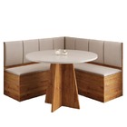 Conjunto Sala De Jantar Canto Alemão Com Baú Liebe Com Mesa F