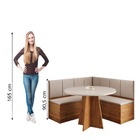 Conjunto Sala De Jantar Canto Alemão Com Baú Liebe Com Mesa F