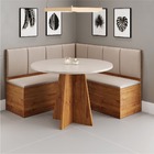 Conjunto Sala De Jantar Canto Alemão Com Baú Liebe Com Mesa F