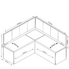 Conjunto Sala De Jantar Canto Alemão Com Baú Liebe Com Mesa L