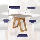 Conjunto Sala De Jantar Carol 130x80 Tampo Mdf/vidro 4 Cadeir