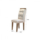 Conjunto Sala De Jantar Carol 180 Mdf Vidro Com 06 Cadeiras