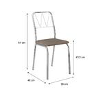 Conjunto Sala De Jantar Carraro Cairo Com Mesa E 4 Cadeiras