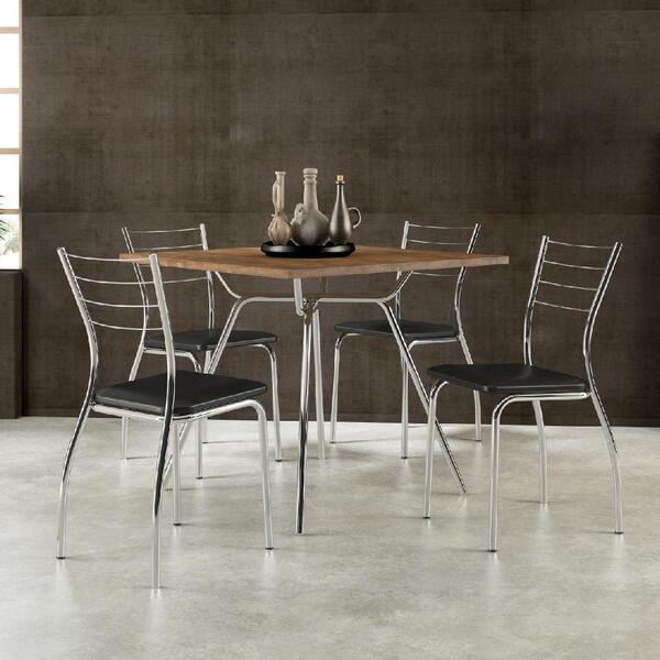 Conjunto Sala De Jantar Carraro Fortaleza Mesa E 4 Cadeiras
