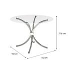 Conjunto Sala De Jantar Carraro Leme Mesa E 4 Cadeiras