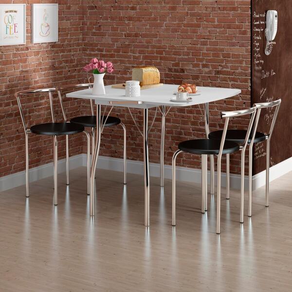 Conjunto Sala De Jantar Carraro Palermo Mesa E 4 Banquetas Pr