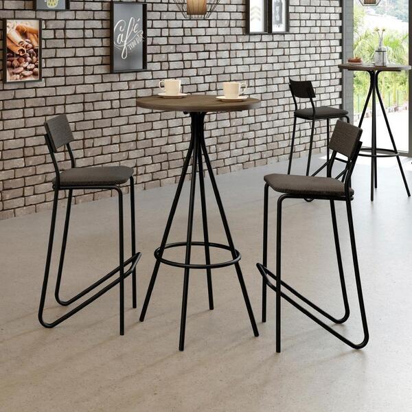 Conjunto Sala De Jantar Carraro Pienza C/ Mesa E 2 Banquetas