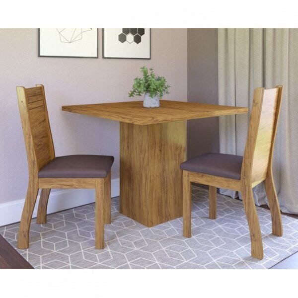 Conjunto Sala De Jantar Catani Com 2 Cadeiras Viero Móveis Pi