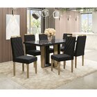 Conjunto Sala De Jantar Centella Com 4 Cadeiras Freijó/preto