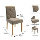 Conjunto Sala De Jantar Charlote 180x90 Tampo Mdf/vidro 6 Cad