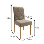 Conjunto Sala De Jantar Charlote 180x90 Tampo Mdf/vidro 6 Cad