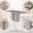 Conjunto Sala De Jantar Charlote 180x90 Tampo Mdf/vidro 6 Cad