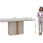 Conjunto Sala De Jantar Charlote 180x90 Tampo Mdf/vidro 6 Cad